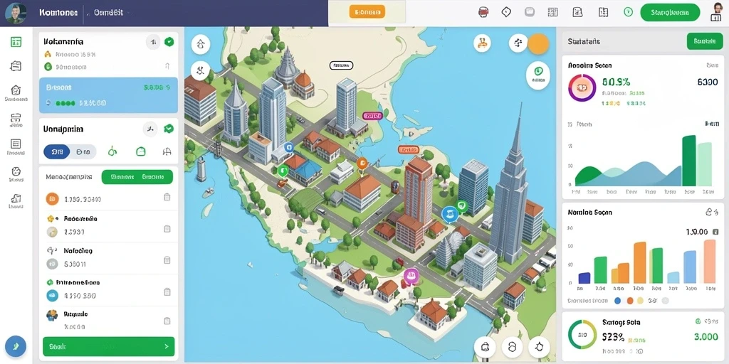 Menampilkan pilihan angka untuk permainan lotere.